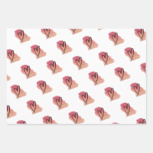 Heart valentine wrapping paper