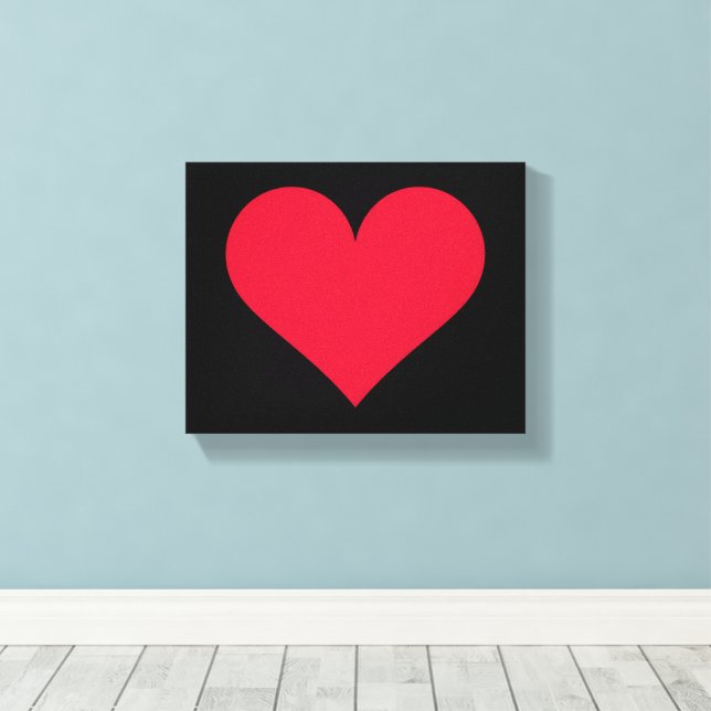 Heart Valentines Day Love Heart  Canvas Print (Insitu(Wood Floor))