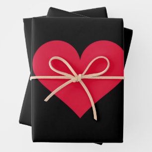 Heart Valentines Day Love Heart  Wrapping Paper Sheet