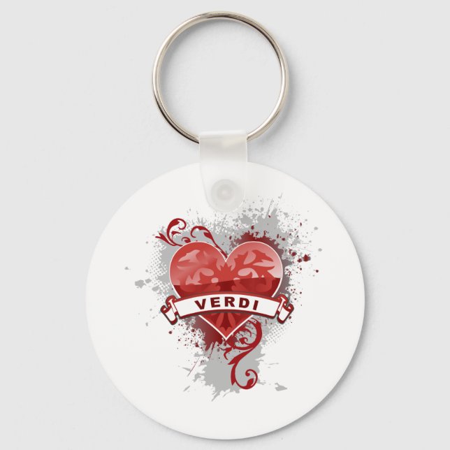 Heart Verdi Keychain (Front)