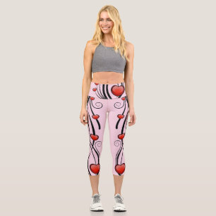 Heart Vine High Waisted Capri