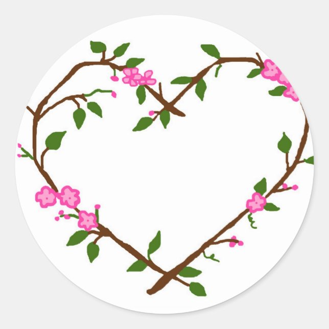 Heart vines stickers (Front)