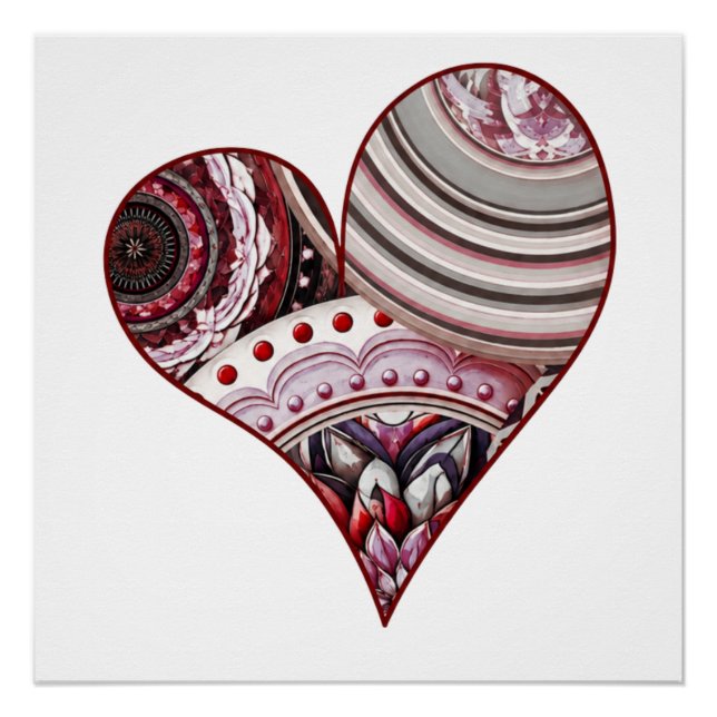 Heart Vintage Mandalas Poster (Front)