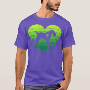 Heart Vintage Retro Shamrock Fo Terrier Dog St Pat T-Shirt