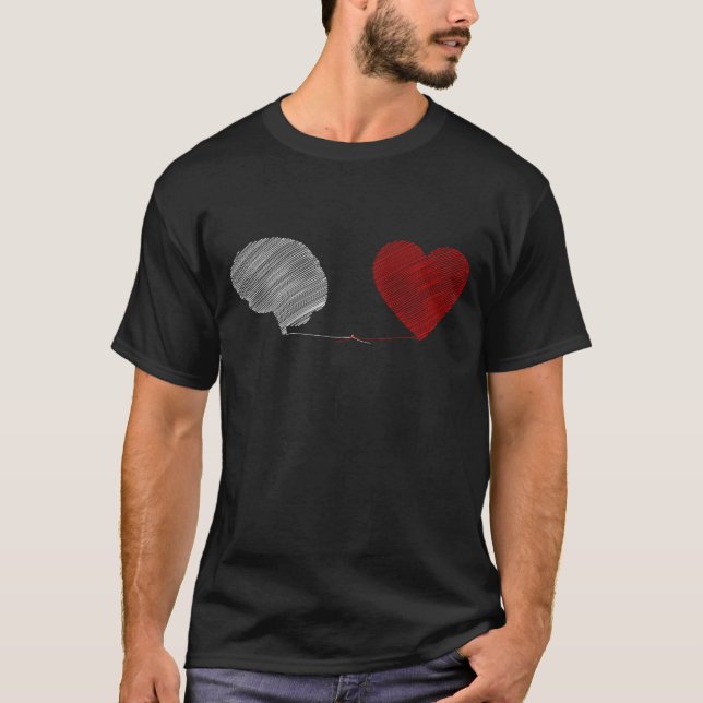 Heart vs Brain Mind Soul - Love Psychology - T-Shirt (Front)