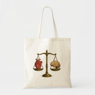 Heart vs Brain – The Ultimate Balance of Emotions Tote Bag
