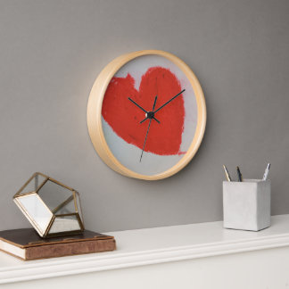 Heart wall clock