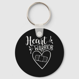 Heart Warrior Chd Awareness Present Congenital Hea Keychain