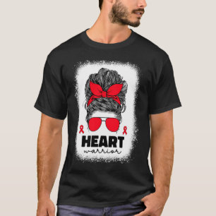 Heart Warrior For Women Mom Heart Disease Awarenes T-Shirt