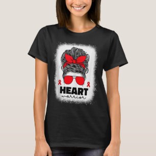 Heart Warrior For Women Mom Heart Disease Awarenes T-Shirt