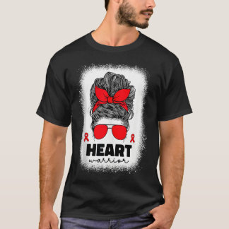 Heart Warrior For Women Mom Heart Disease Awarenes T-Shirt