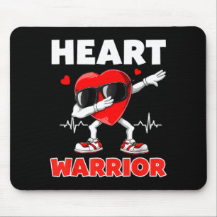 Heart Warrior Heart Disease Awareness Month Red He Mouse Pad