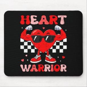 Heart warrior heart disease awareness month red mouse pad
