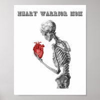 Heart Warrior Mom Skeleton Human Heart Disease Gra