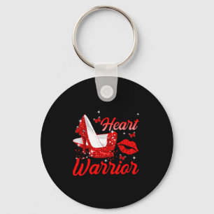 Heart Warrior Red High Heels Heart Disease Awarene Keychain