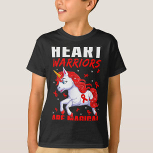 Heart Warriors Are Magical Heart Disease Red Ribbo T-Shirt