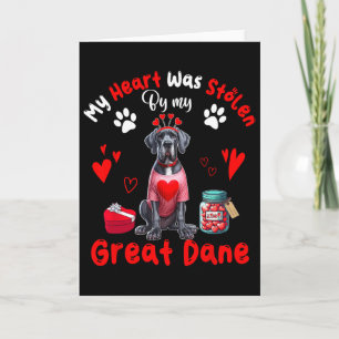 Heart Was Stolen By My Great Dane Valentine Dog Ow Card