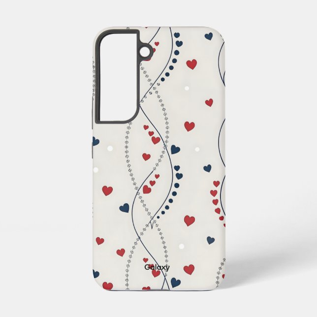 Heart Wave Samsung Galaxy S22 Case (Back)