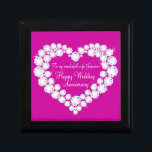Heart wedding anniversary pink wife gift box<br><div class="desc">Pretty diamond graphic effect on pink keepsake gift box. Perfect to showcase a extra special gift for your wife on an special wedding anniversary or other special occasion. Gift box reads: "To my wonderful Wife Jasmine. Happy Wedding Anniversary", or can be customised with your own words. Exclusive design by Sarah...</div>