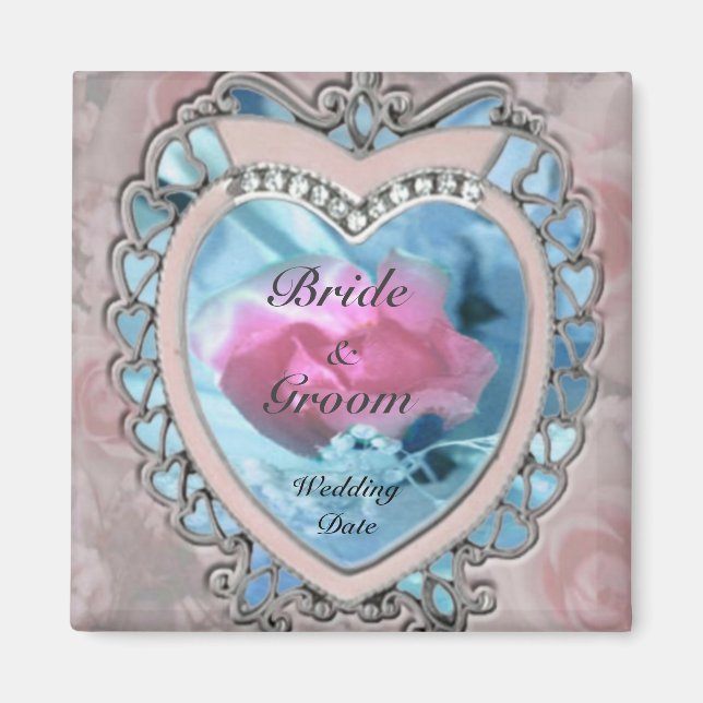 Heart  Wedding Favour Magnet (Front)