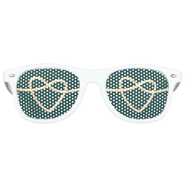 Heart Wedding Party Favour Retro Sunglasses (Front)