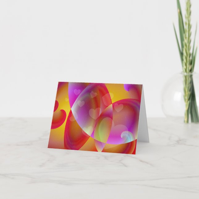 Heart Whimsy Note Card (Front)