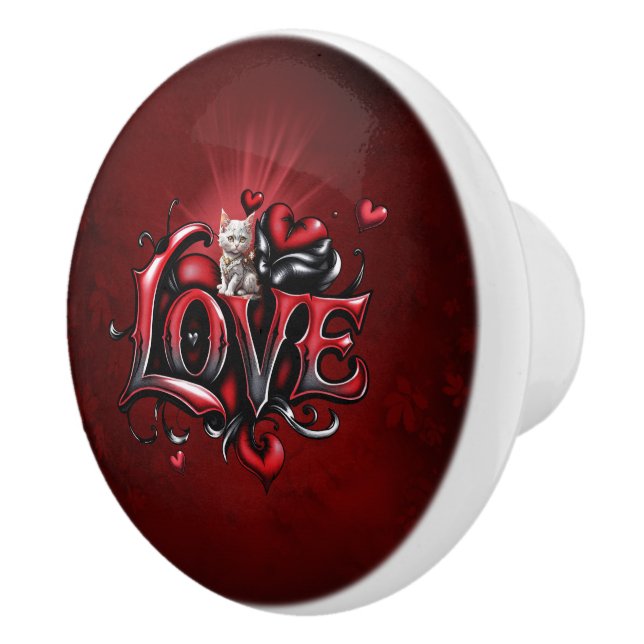 Heart Whispers: The Magic of Love  Ceramic Knob (Right)