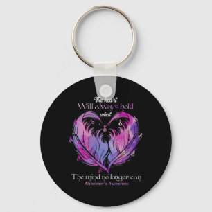 Heart Will Always Hold What The Mind Alzheimerheim Keychain