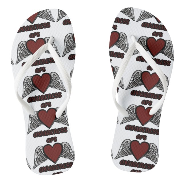 Heart/Wings...APS Flip Flops (Footbed)