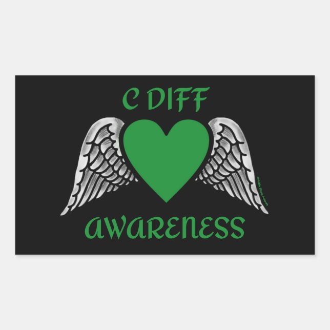 Heart/Wings...C Diff Sticker (Front)