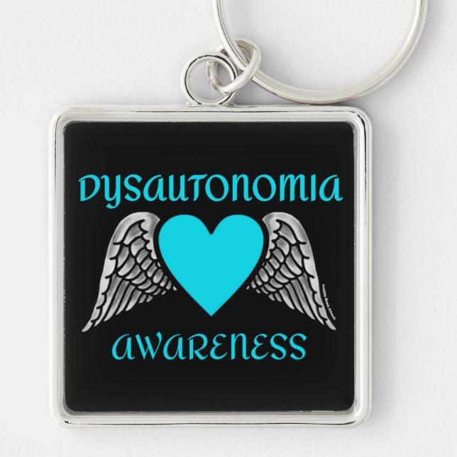 Heart/Wings...Dysautonomia Keychain (Front)