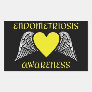 Heart/Wings...Endometriosis Sticker