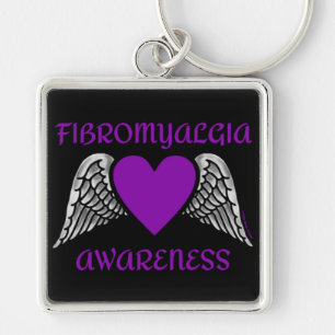 Heart/Wings...Fibro Keychain