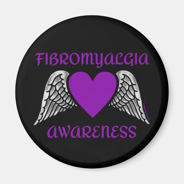 Heart/Wings...Fibro Magnet (Front)