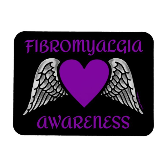 Heart/Wings...Fibro Magnet (Horizontal)