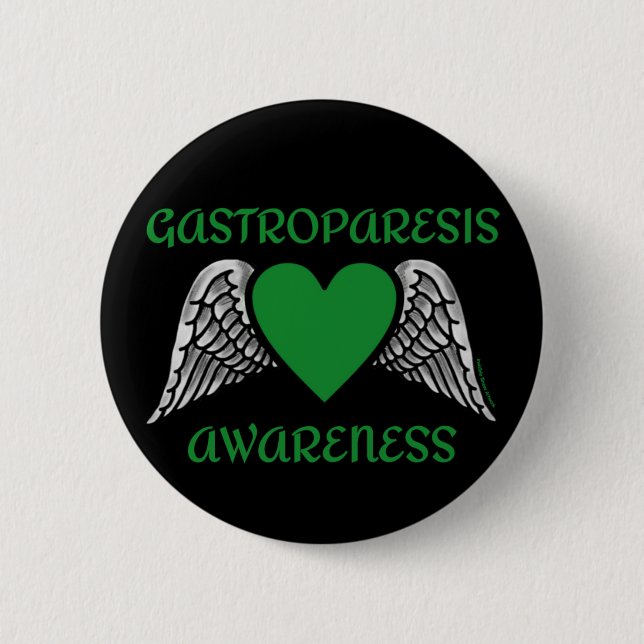 Heart/Wings...Gastroparesis Button (Front)