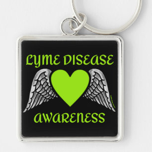 Heart/Wings...Lyme Keychain