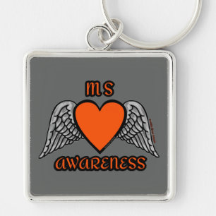 Heart/Wings...MS Keychain