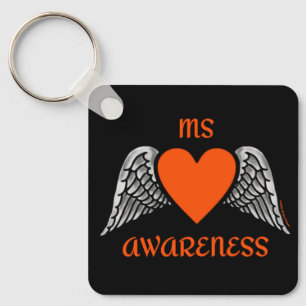 Heart/Wings...MS Keychain
