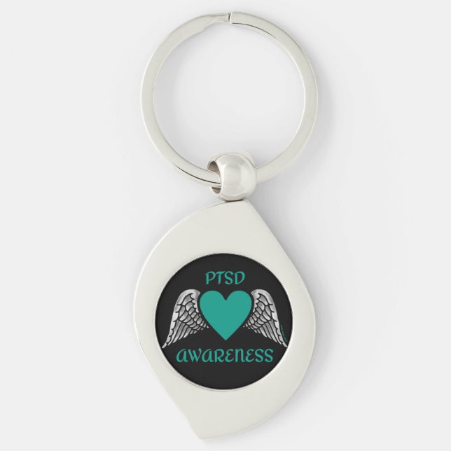Heart/Wings...PTSD Keychain (Front)