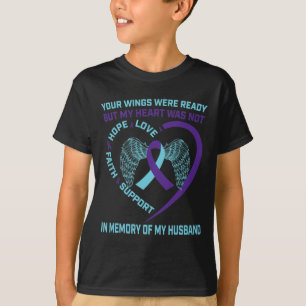 Heart Wings Ribbon Hope Suicide Awareness Preventi T-Shirt