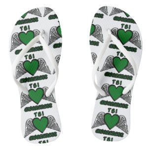 Heart/Wings...TBI Flip Flops