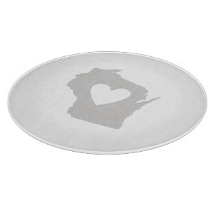 Heart Wisconsin Cutting Board