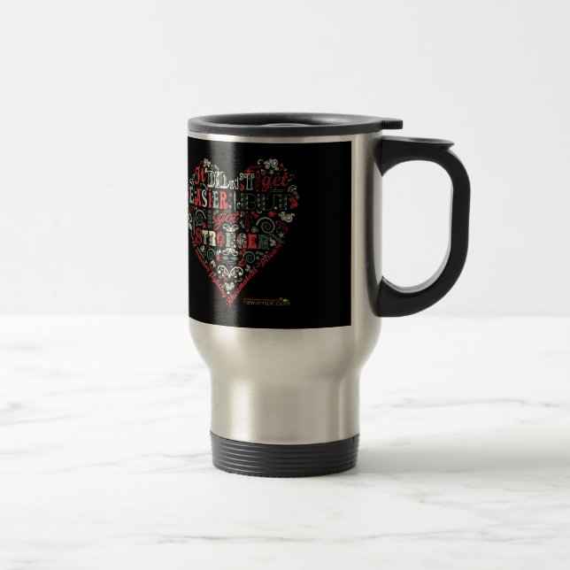 Heart with Celtic scrolls Travel Mug (Right)