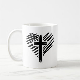 Heart with Cross Coffee Mug