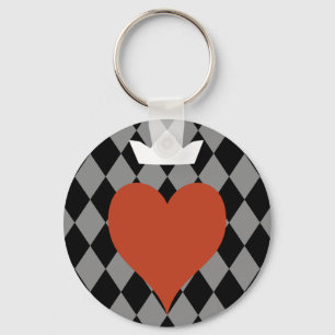 Heart with Crown Keychain