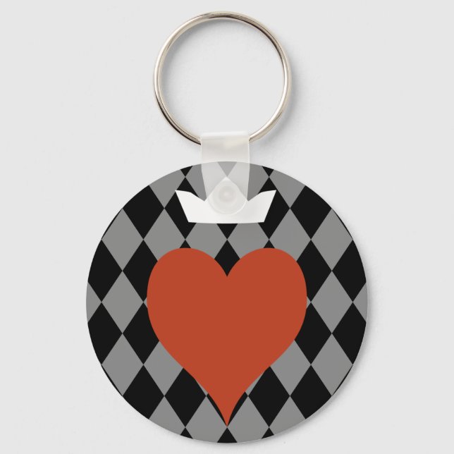 Heart with Crown Keychain (Front)