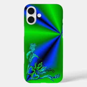 Heart with Flower and Butterfly iPhone 16 Plus Case