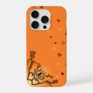 Heart with Flower and Butterfly iPhone 15 Pro Case