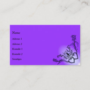 Heart with Flower and Butterfly on Rainbow Business Card